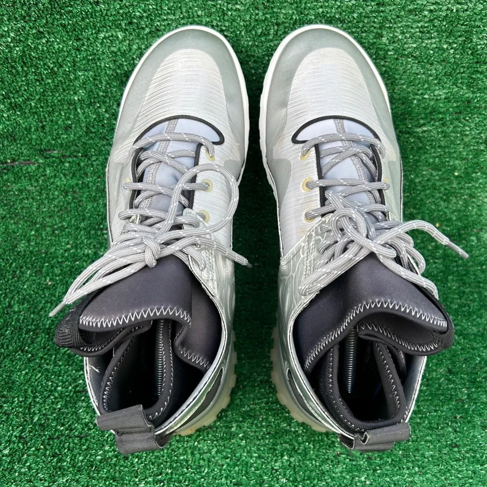 Adidas Tubular‎ X Silver Metallic High Top Sneakers Mens 12 AQ1894